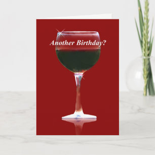 Carte d'anniversaire du vin amusant