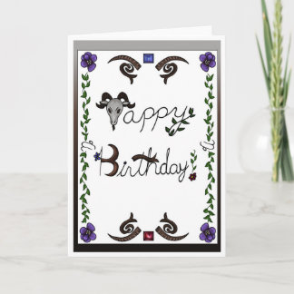 Carte d'anniversaire du zodiaque Capricorne