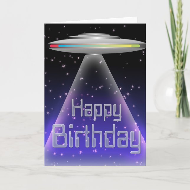 Carte d'anniversaire d'UFO (Devant)