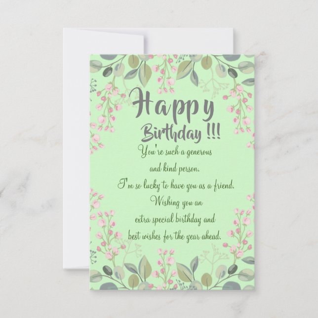 Carte d'anniversaire d'un ami (Devant)