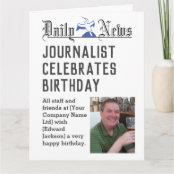 Carte Joyeux Anniversaire A Un Journaliste Special Zazzle Fr