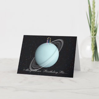 Carte d'anniversaire d'Uranus de planète