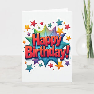 Carte d'anniversaire éclatante