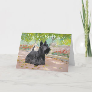 Carte d'anniversaire écossaise Terrier