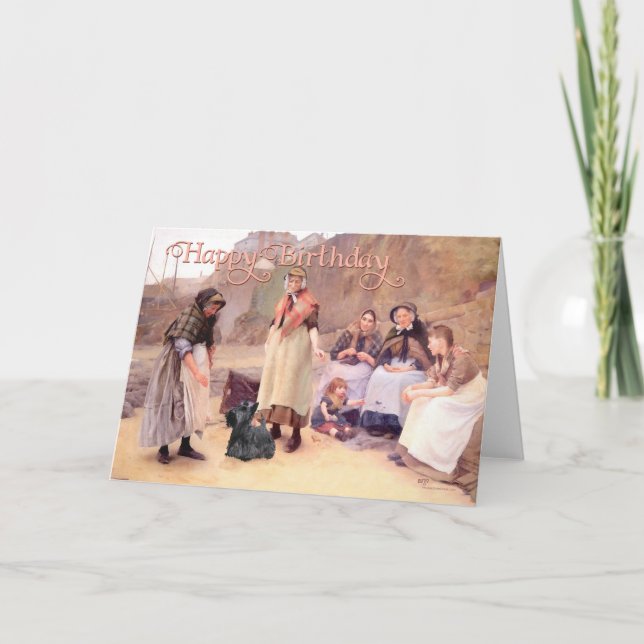 Carte d'anniversaire écossaise Terrier (Devant)