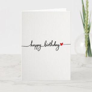 Carte d'anniversaire écrite à la main avec sincéri