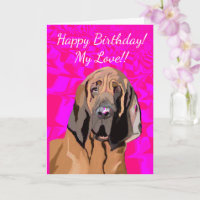 Carte d'anniversaire Editable Blood Hound photo et