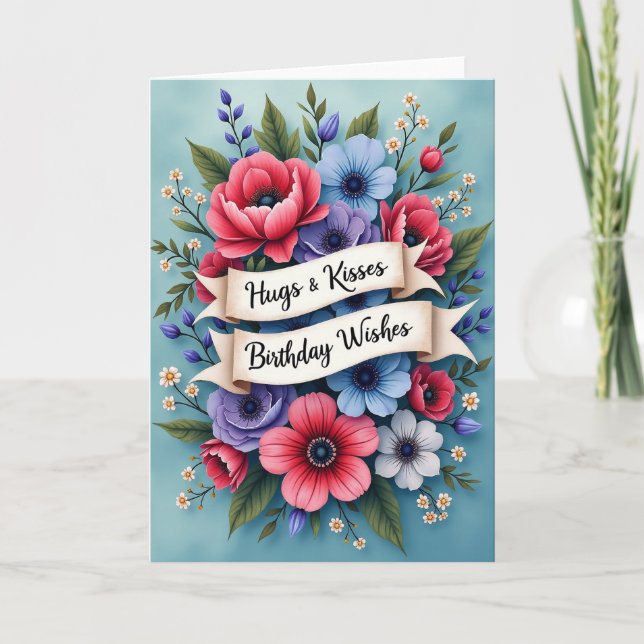 Carte d'anniversaire effervescente (Devant)