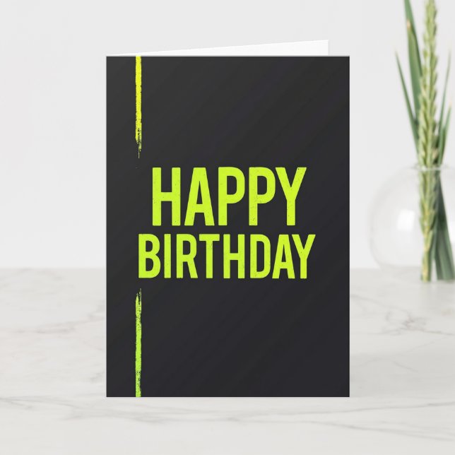 Carte d'anniversaire Electric Lime (Devant)