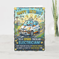 Carte d'anniversaire Électricien