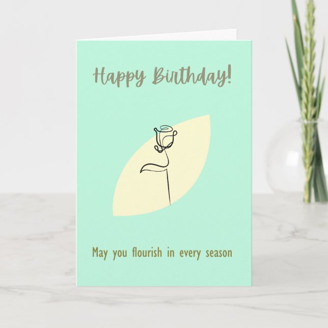 Carte d'anniversaire Élégance (Devant)