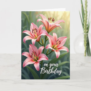 Carte d'anniversaire Elegant Birthday Bloom