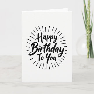 Carte d'anniversaire Elegant Brush