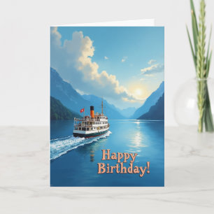Carte d'anniversaire Élégant Navire