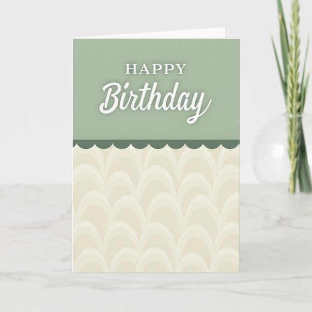 Carte d'anniversaire Elegant Sage (Devant)