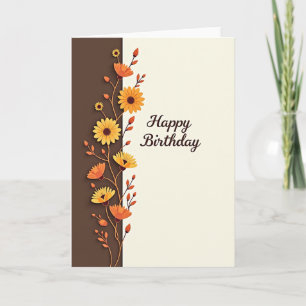 Carte d'anniversaire Elegant Vine