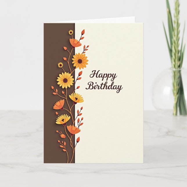 Carte d'anniversaire Elegant Vine (Devant)