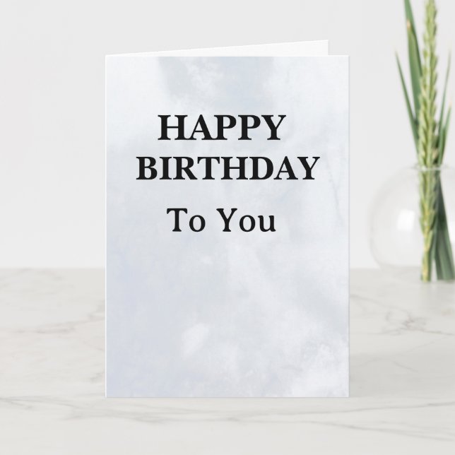 Carte d'anniversaire élégante  (Devant)
