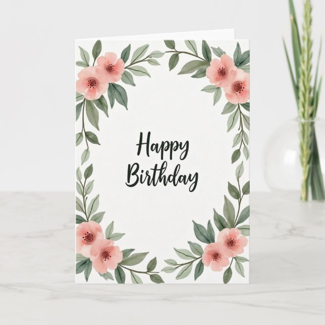 Carte d'anniversaire élégante (Devant)