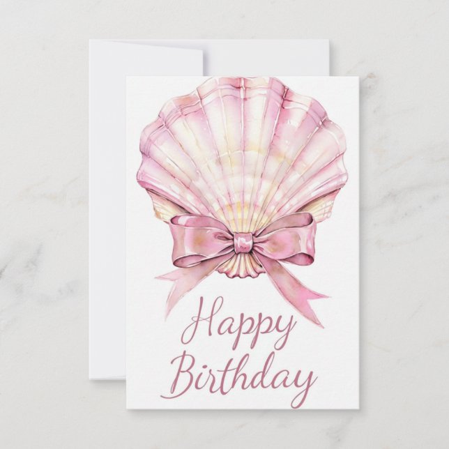 Carte d'anniversaire élégante à l'aquarelle avec d (Devant)