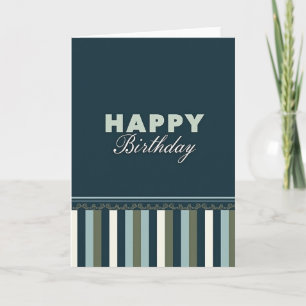 Carte d'anniversaire élégante à l'écriture bleue