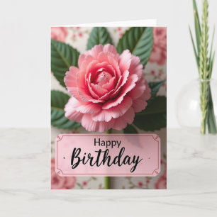 Carte d'anniversaire élégante aux roses