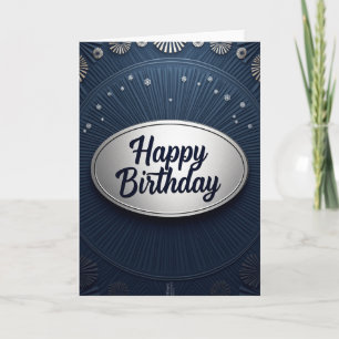 Carte d'anniversaire élégante avec plaque
