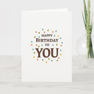 Carte d'anniversaire élégante avec serif