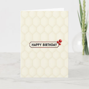 Carte d'anniversaire élégante en hexagone