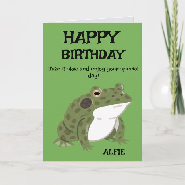 Carte d'anniversaire élégante et drôle (Devant)