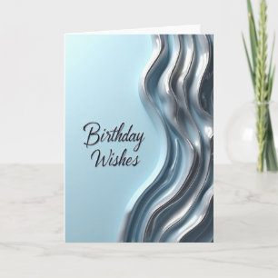 Carte d'anniversaire élégante et fluide