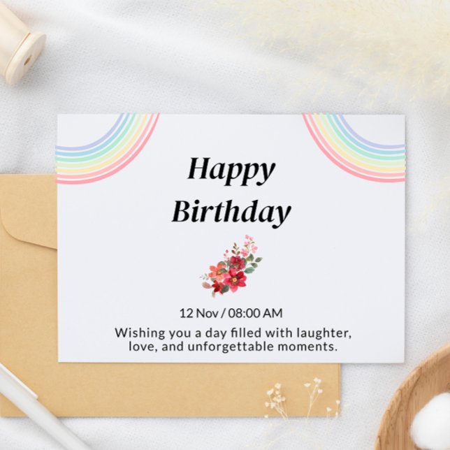 Carte d'anniversaire élégante et heureuse (Elegant Happy Birthday Card)
