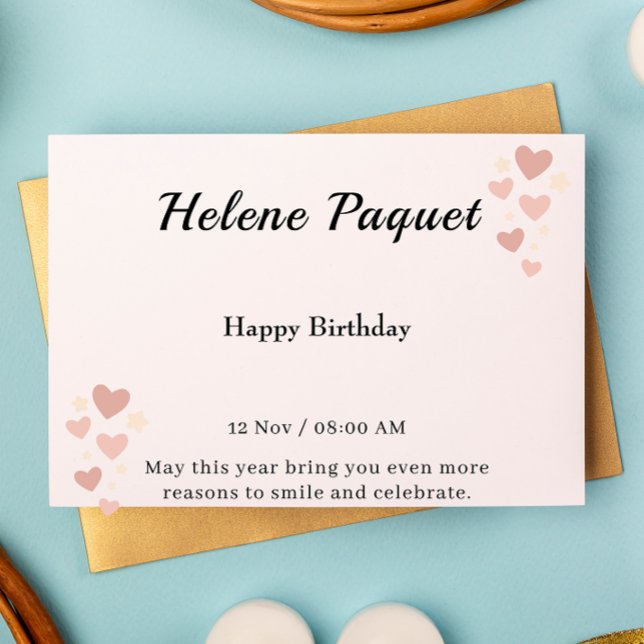 Carte d'anniversaire élégante et joyeuse (Elegant Happy Birthday Card)