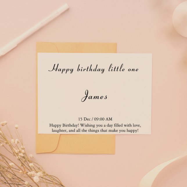 Carte d'anniversaire élégante et joyeuse (Elegant Happy Birthday Card)