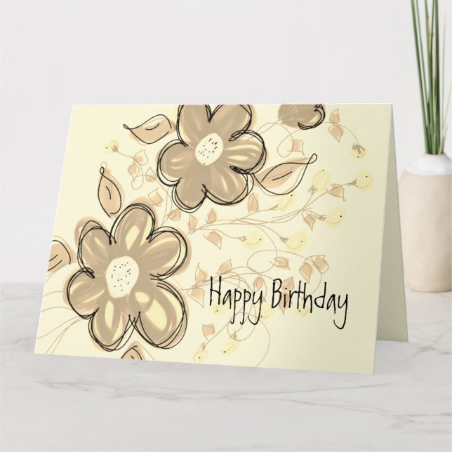 Carte d'anniversaire élégante et moderne (Devant)