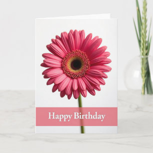 Carte d'anniversaire Élégante Marguerite