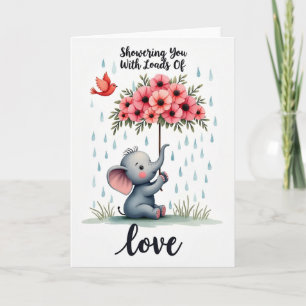 Carte d'anniversaire éléphant capricieux