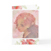 Carte d'anniversaire émouvante - Big Eye Girl