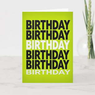 Carte d'anniversaire empilée en gras