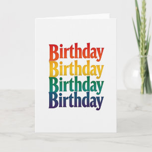 Carte d'anniversaire empilée vibrante