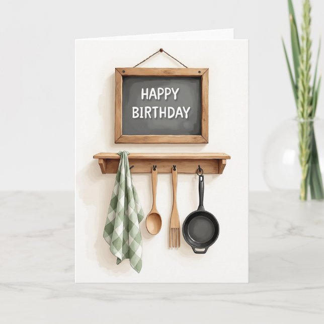 Carte d'anniversaire en ardoise rustique (Devant)