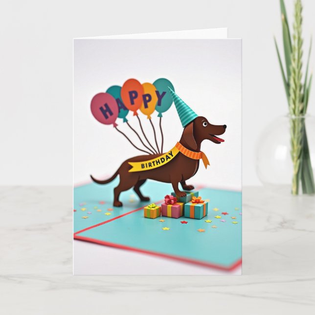 Carte d'anniversaire en art de papier (Devant)