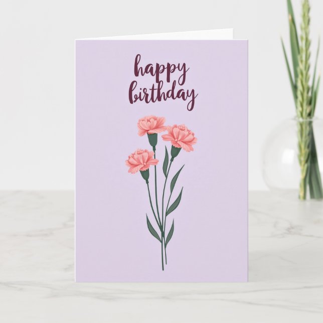 Carte d'anniversaire en écriture bourguignonne (Devant)