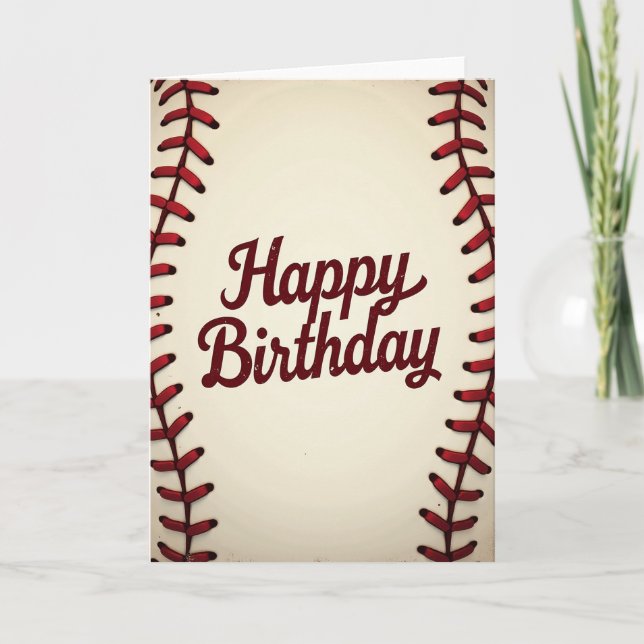 Carte d'anniversaire en écriture vintage (Devant)