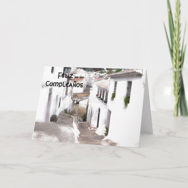 Carte d'anniversaire en espagnol de rue (Devant)