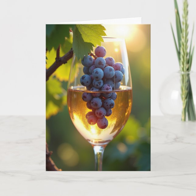 Carte d'anniversaire en liquide ambre (Devant)