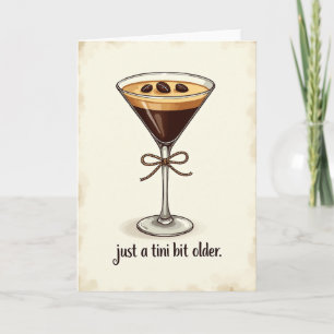 Carte d'anniversaire en mousse de café