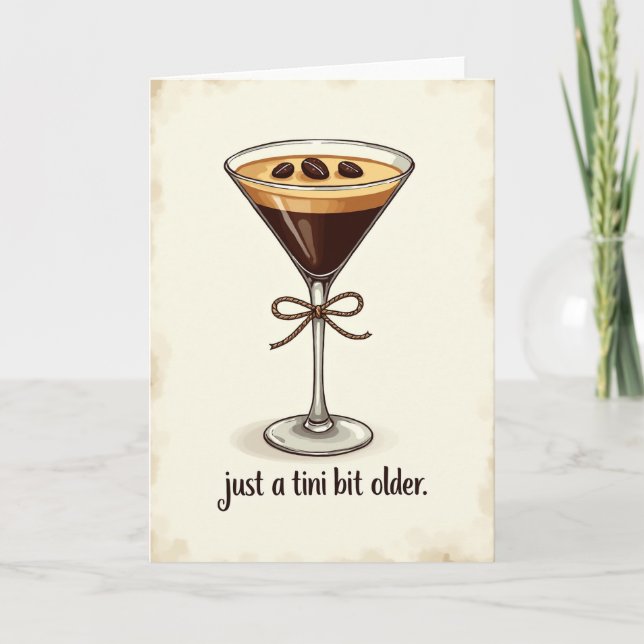 Carte d'anniversaire en mousse de café (Devant)