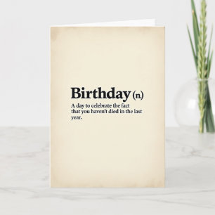 Carte d'anniversaire en parchemin vieilli