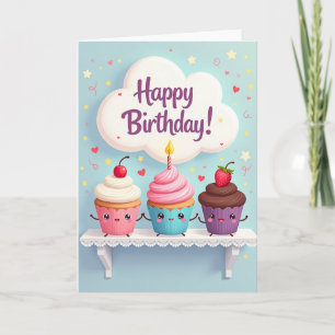 Carte d'anniversaire en pâtisserie sucrée